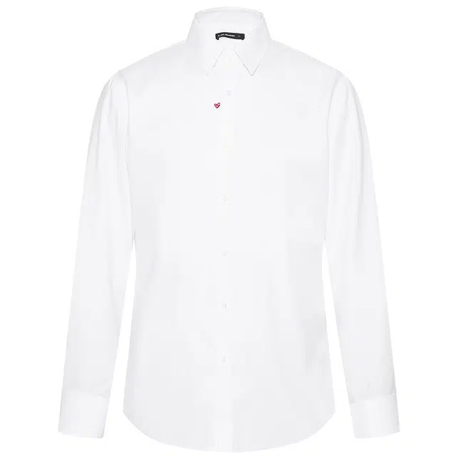 利郎 纯色刺绣时尚都市简约休闲百搭尖领秋季长袖衬衫 男款