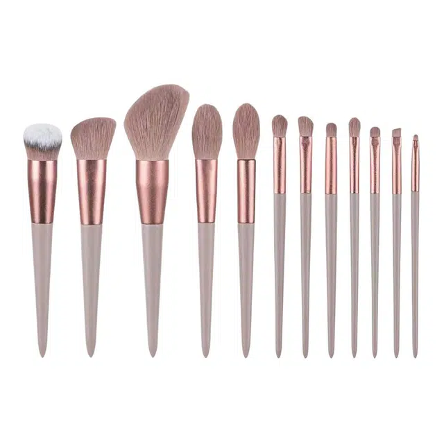 计轩  奶茶色化妆刷套装全套散粉刷眼影散粉刷子速干软毛初学者