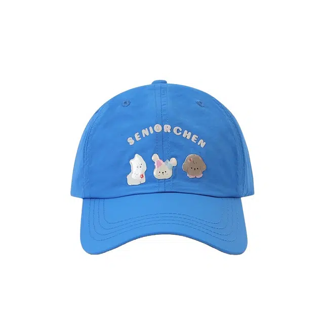 氧气樱桃 卡通兔子小狗印标速干日系甜美百搭遮阳多巴胺 涤纶 鸭舌帽 男女同款情侣款