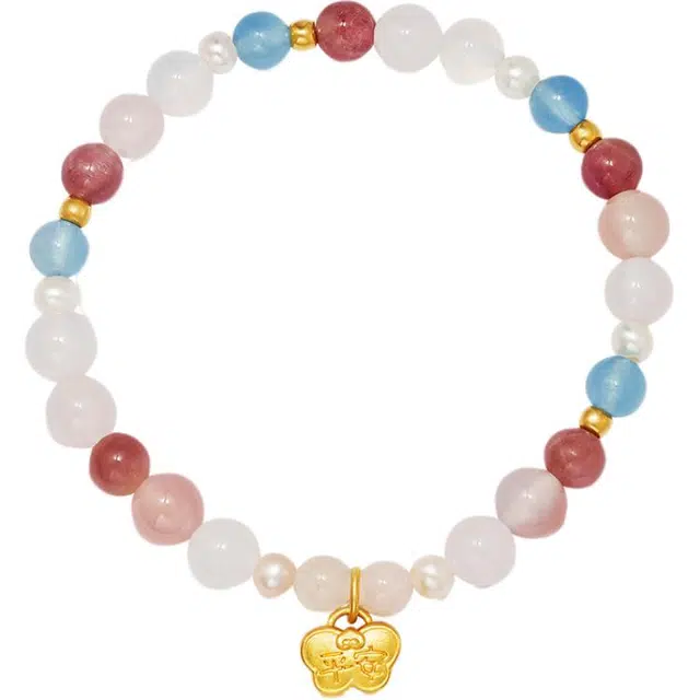 曼卡龙 蝶圆舞曲 玉髓 手串 女款