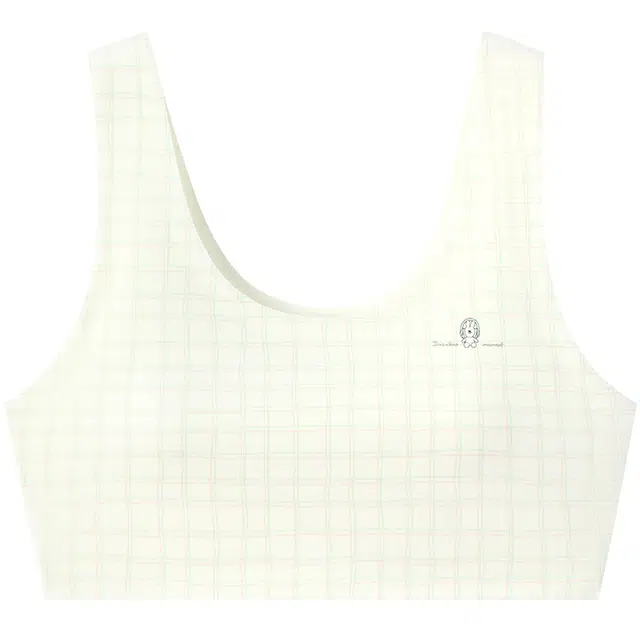 久岁伴 透气洞洞杯学院无痕纯色薄款发育内衣 青少年