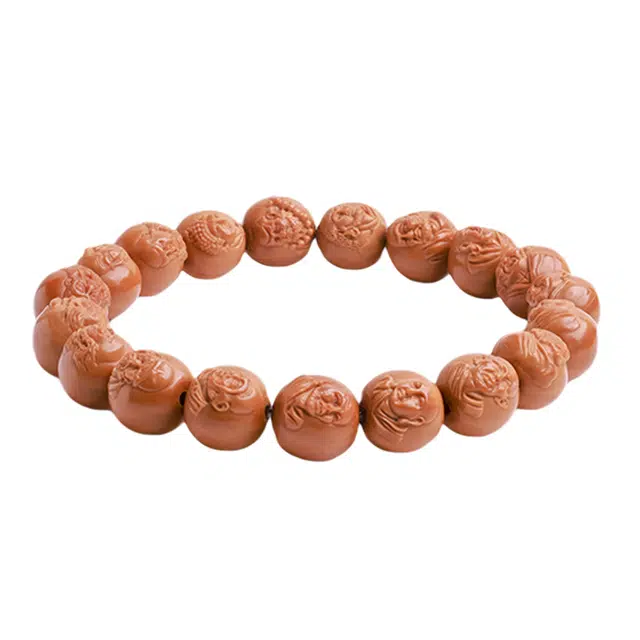 【福运常在】 月印百川 复古禅意精雕十八罗汉设计文玩手把件 好事发生诸事顺遂平安喜乐水逆退散素圈 猴头核桃 核桃类手串 男女同款情侣款