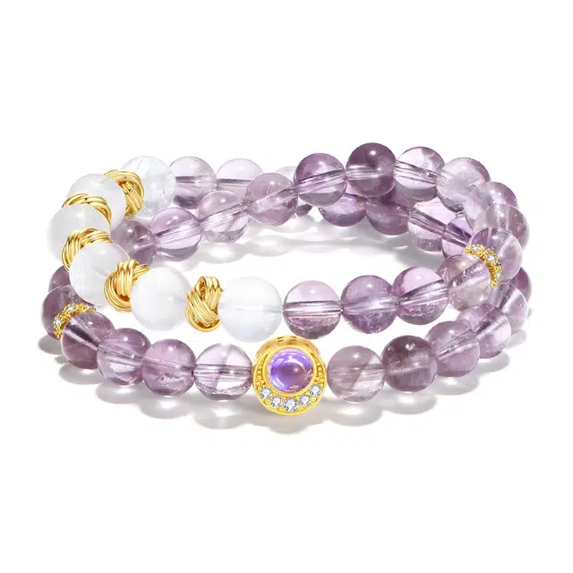 【普陀山官方已过香】 普陀山文创 高级感国潮九紫离火梦幻能量磁场转运珠小众幸运相伴手饰#好运 紫水晶 手串 男女同款情侣款