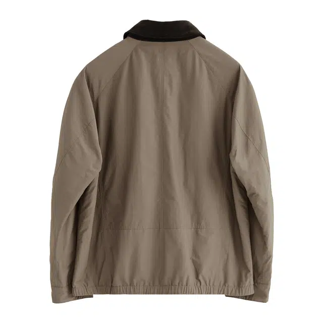 丹宁哲学 英伦复古绅士 宾霸铜氨里衬 拼灯芯绒翻领插肩袖棉服 男款