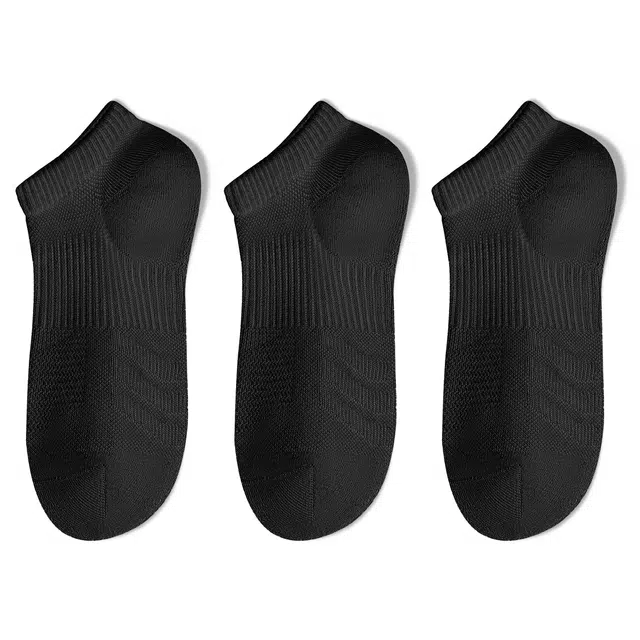 亲相见 透气防臭吸汗纯色运动船袜 男款