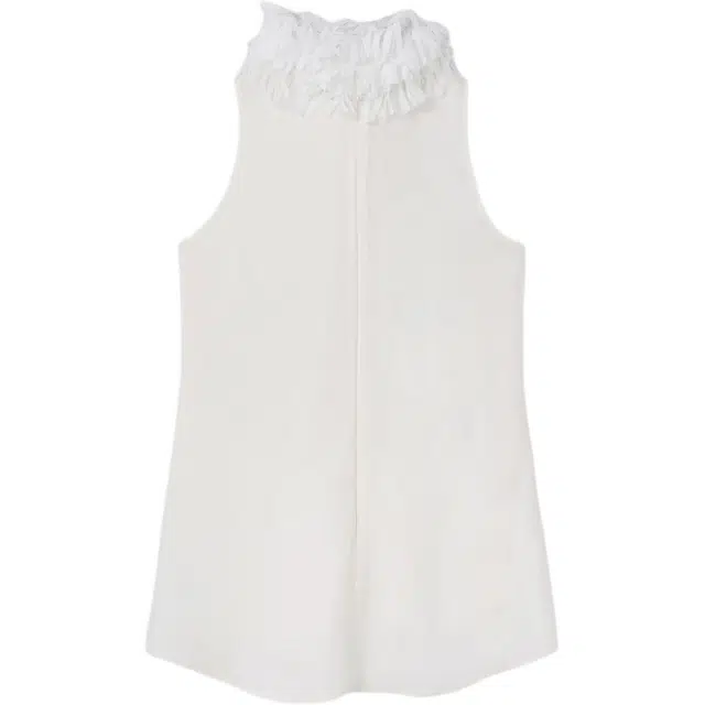 RECTO SS25 FRINGE COLLAR HALTER NECK TOP