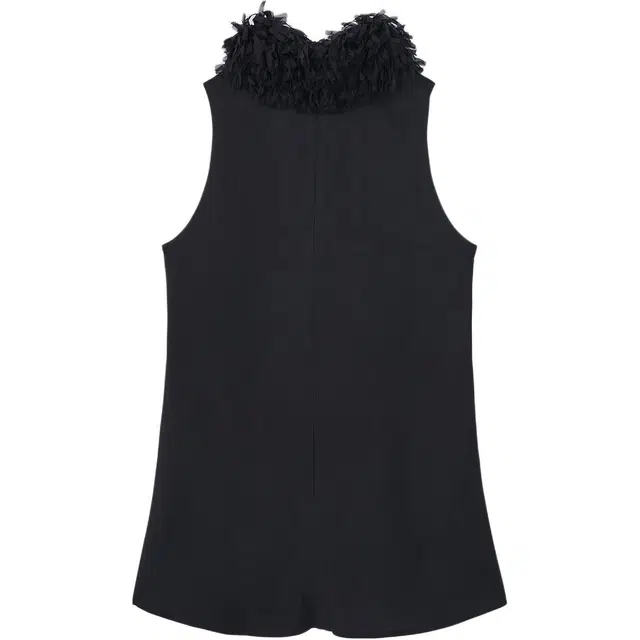 RECTO SS25 FRINGE COLLAR HALTER NECK TOP