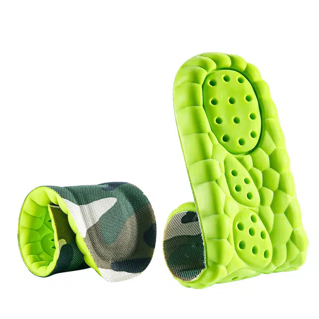 军训专用 足印部落 踩屎感艾草吸汗防臭透气不闷脚超软舒适防痛久站不累运动跑步软弹减震 抗菌网布 鞋垫 男女同款情侣款