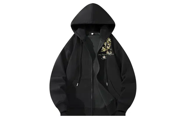 王者荣耀 中国风飞鸟花卉英文字母美式高街落肩款宽松舒适透气帅帅青少年无性别百搭时尚潮流开衫卫衣 上官婉儿款 男女同款