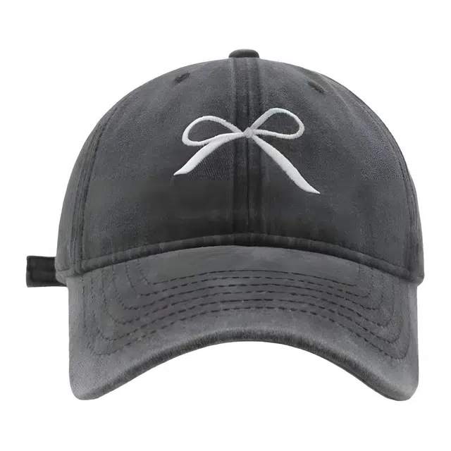 【通勤神器】 韩系甜美风学生党 宽檐防晒户外 软妹蝴蝶结宝藏单品垂耳 涤纶 鸭舌帽 女款