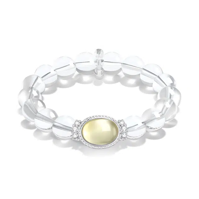 【普陀山官方已过香】 普陀山文创 净化负能量国潮简约时尚时来运转福至心灵转运珠百搭#好运 白水晶 手串 男女同款情侣款