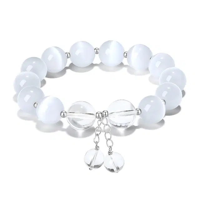 普陀山文创 宁静祥和转运珠平静心灵新中式净化能量事事圆满百搭手饰#好运 玻璃猫眼 手串 男女同款情侣款