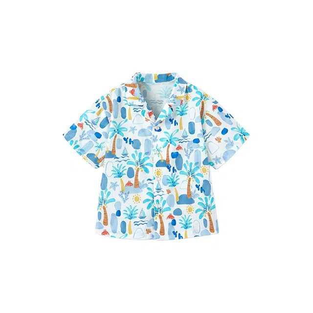 英氏衬衫 休闲透气舒适短袖 中小童