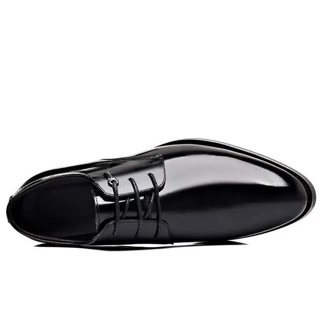 罗蒙 牛皮革 英伦商务系带 正装皮鞋 男款 黑色