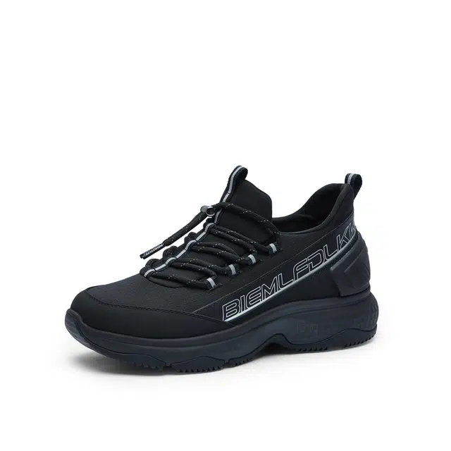 比音勒芬 织物 抗菌防臭轻质软底透气 减震防滑 生活休闲鞋 女款 黑色