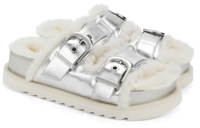 CHARLESKEITH ck EVA 3.5cm BrownSilverBeige