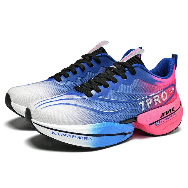 金莱克 时尚舒适百搭减震防滑耐磨 低帮 碳板 休闲跑步鞋 男女同款 蓝色