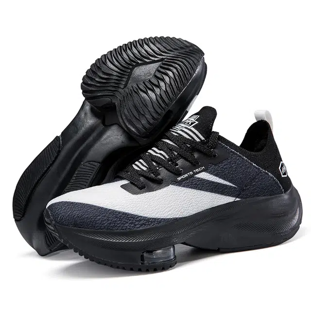 金莱克 舒适运动 时尚减震防滑包裹性 低帮 休闲跑步鞋 男女同款 白黑