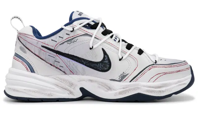 Nike Air Monarch 4 White Navy 313