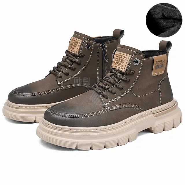 袋鼠头 百搭舒适日常 短筒 马丁靴 男款