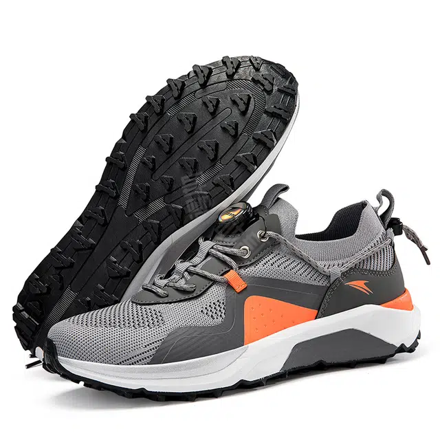 金莱克 舒适百搭减震防滑耐磨 低帮 休闲跑步鞋 男款 灰橙