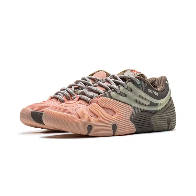 中国李宁 滑板系列 潮流运动 耐磨防滑 低帮 板鞋 男女同款 粉灰黄