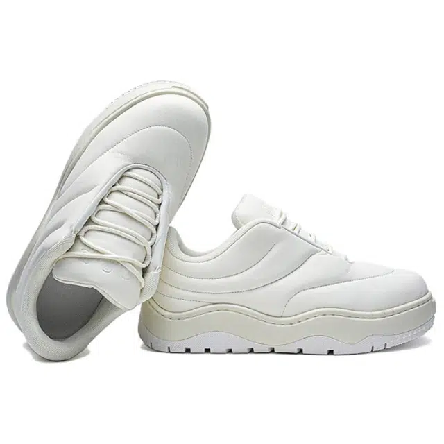 百伦韩 牛剖层革 时尚简约舒适 低帮 板鞋 男女同款 白色