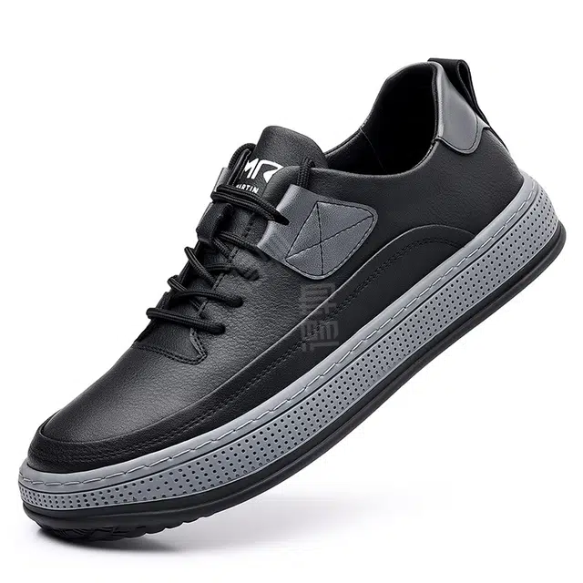 健休 牛剖层革 舒适 低帮 生活休闲鞋 男款