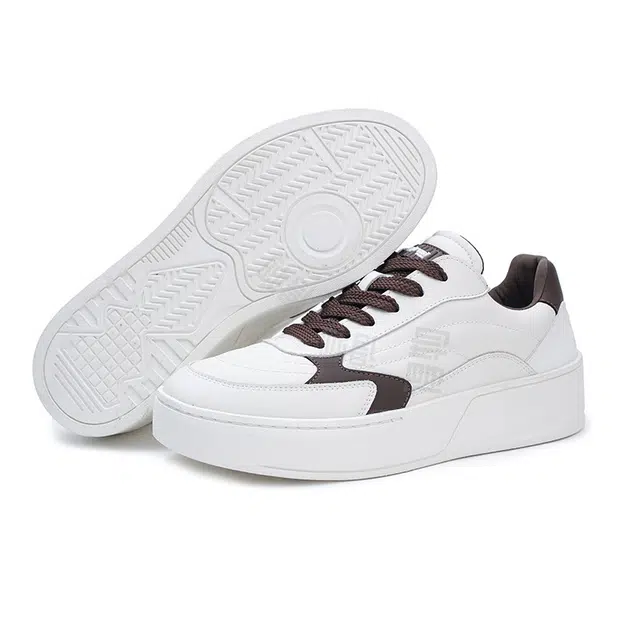 百伦韩 牛剖层革 通勤百搭 舒适潮流个性     复古 防滑 低帮 板鞋 男款 白色