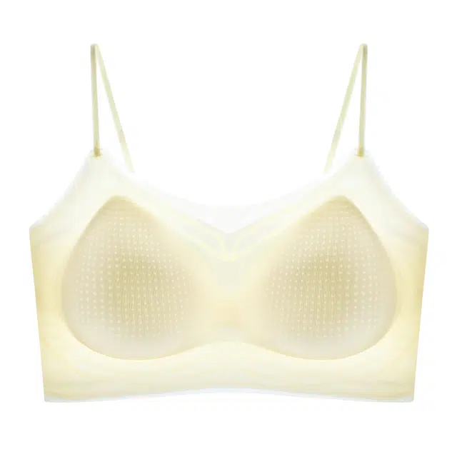 戴维诗 女冰丝透气无痕聚拢吊带细肩带无钢圈胸罩运动背心文胸 女款