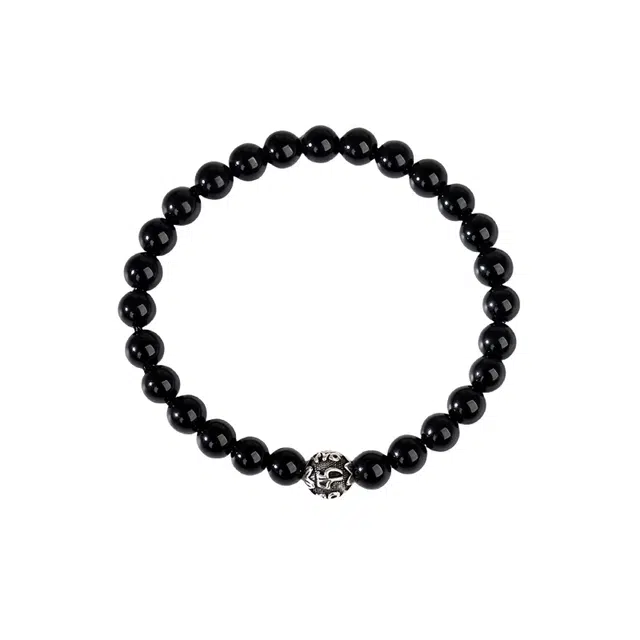 宣华意 轻奢高级感精致简约小众 转运珠#好运 黑曜石 手串 女款