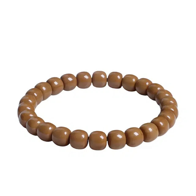 宣华意 手工雕刻老型六方直切桶珠圆光珠文玩单圈 猴头核桃 手串 男女同款情侣款