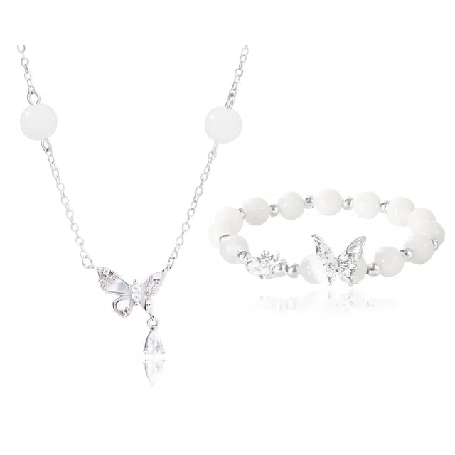 克兰茜 梦幻蝴蝶轻奢甜美高级感 时尚气质百搭日常通勤风 清冷感学生简约配饰 菩提根 手串 女款