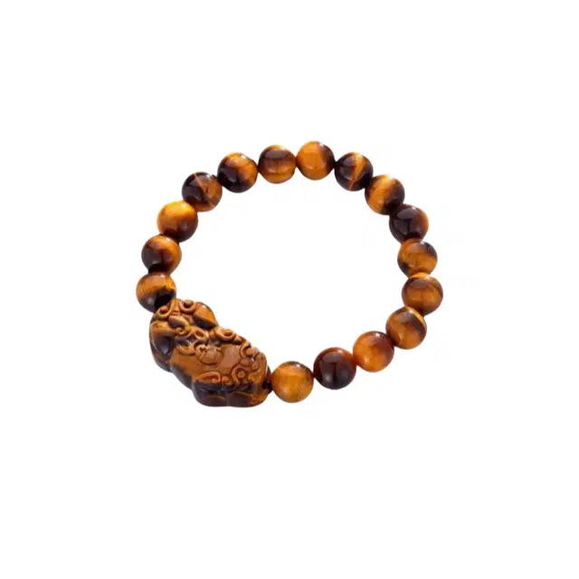 子婳 貔貅本命年转运招财纳福新中式复古国潮时尚优雅简约百搭 虎眼石 手串 男款