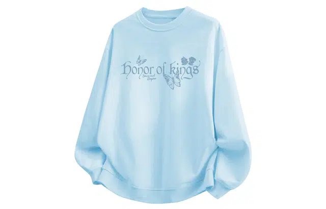 王者荣耀 卡通人物头像蝴蝶美式高街落肩款宽松舒适透气帅帅青少年无性别百搭时尚潮流圆领卫衣 孙策大乔挚爱之约款 男女同款