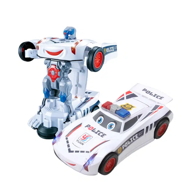 咕轹 特技变形坦克金刚警车 玩具