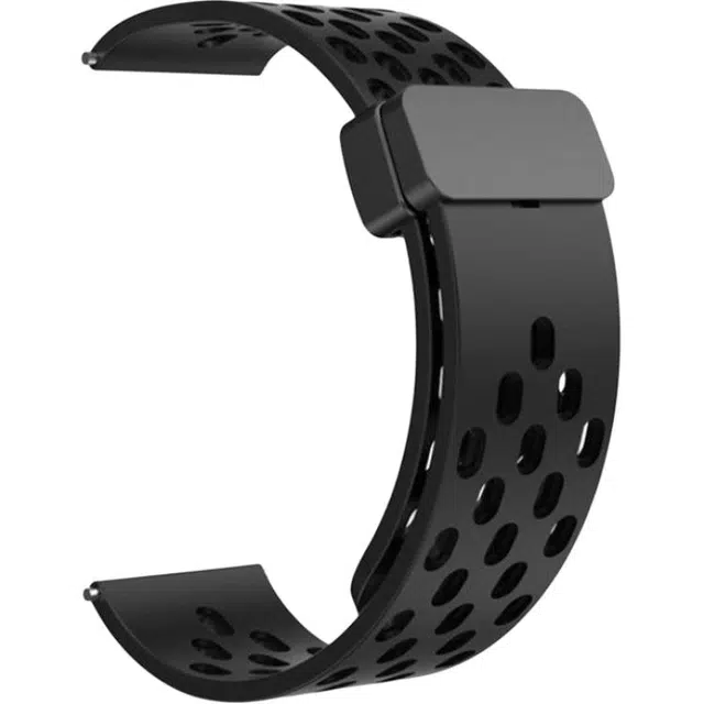 翱翔 表带 华为适用 硅胶材质 表带网洞磁吸扣智能手表带透气男女高级运动