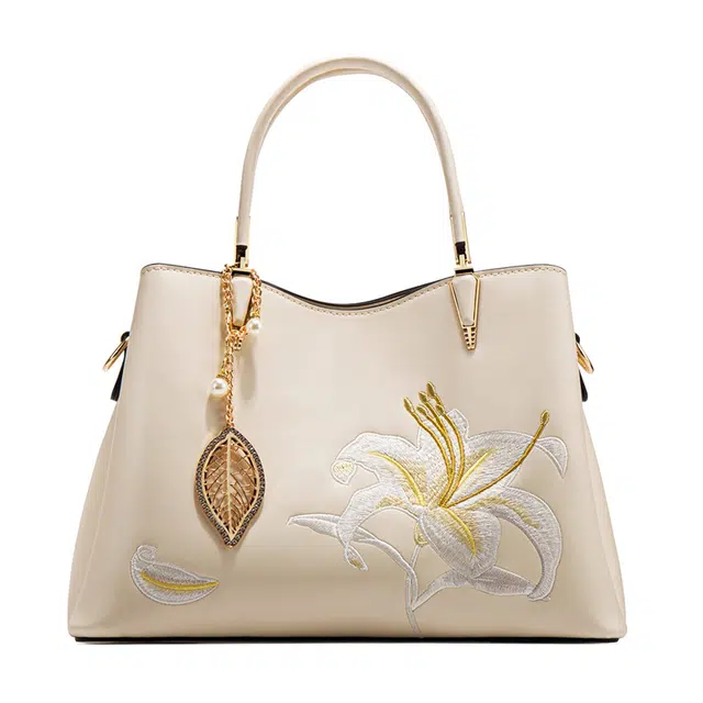 老人头 国风新中式高级感时尚刺绣 合成革 单肩斜挎手提包 常规 女款 多色