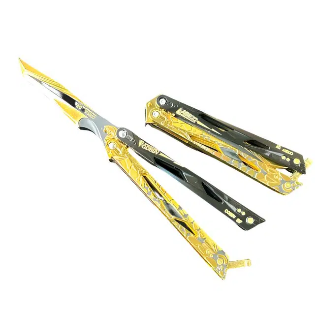 魔力唛咕 可折叠影锋蝴蝶甩刀训练玩具 成品模型