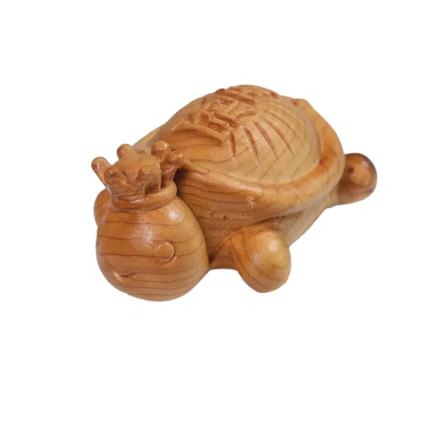 灵晔 新中式国潮复古文艺风轻奢高级随身携带茶宠盘玩文玩【冠军乌龟】挂件招财纳福财源广进万事如意#好运 檀木 把件 男女同款情侣款