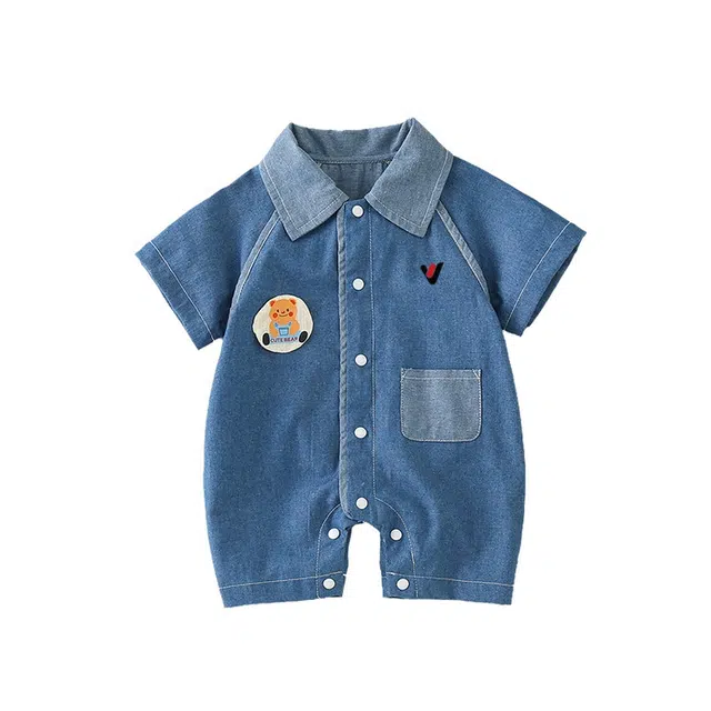 雅鹿连体衣/爬服 可爱时髦柔软亲肤纯色简约 婴幼童