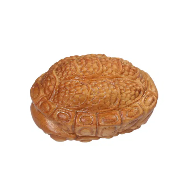 灵晔 新中式国潮复古文艺风轻奢高级随身携带茶宠盘玩文玩【龟甲天下】挂件招财纳福财源广进万事如意#好运 檀木 把件 男女同款情侣款