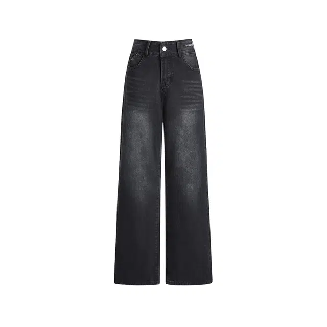 玫丝朵 美式复古拖地直筒宽松牛仔裤 女款