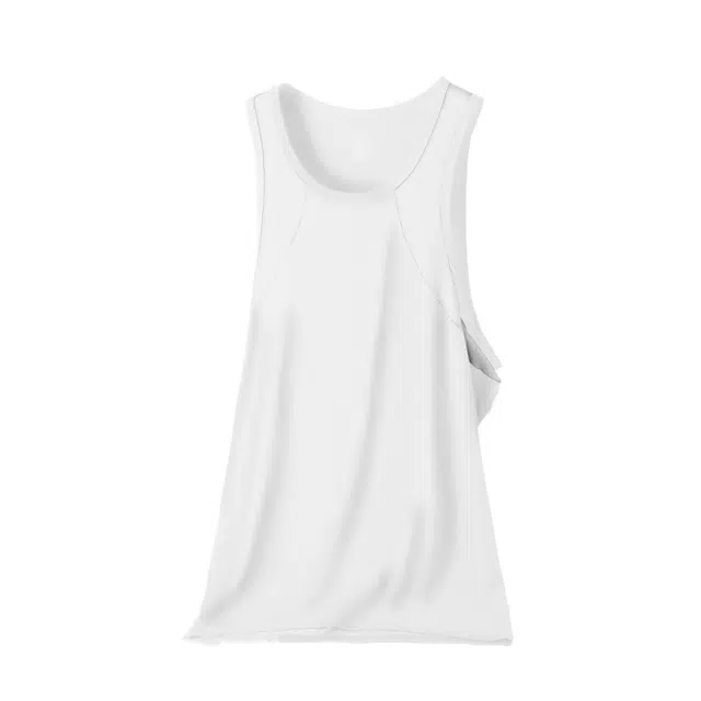 健将 高弹无袖简约风速干透气修身条纹打底衫户外运动跑步休闲百搭健身背心 男款