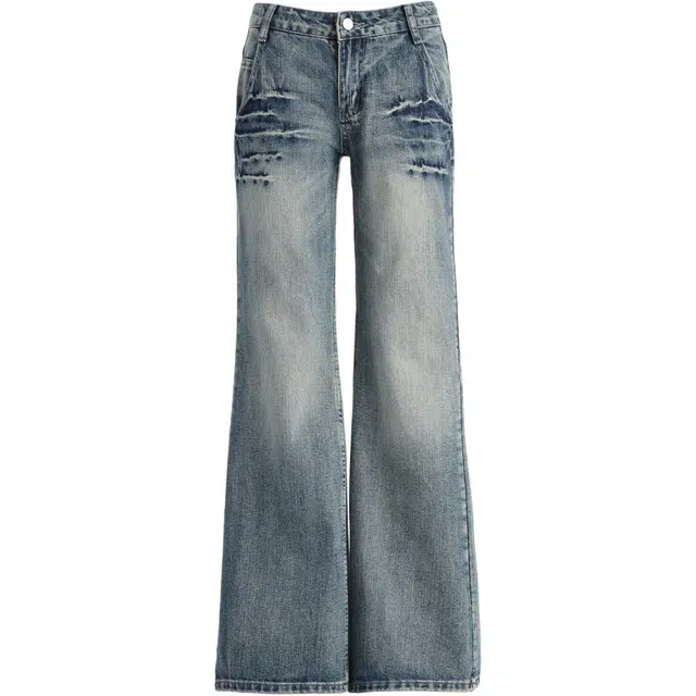 玫丝朵 美式时尚复古洋气质潮牌名媛轻奢高级感优雅时髦潮流舒适牛仔裤 女款