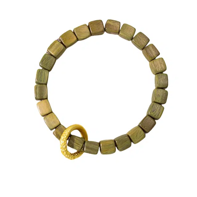 子婳 小方块莲花楼指尖文玩绕指柔盘玩佛珠新中式复古民族风时尚个性百搭 绿檀 手串 男女同款情侣款