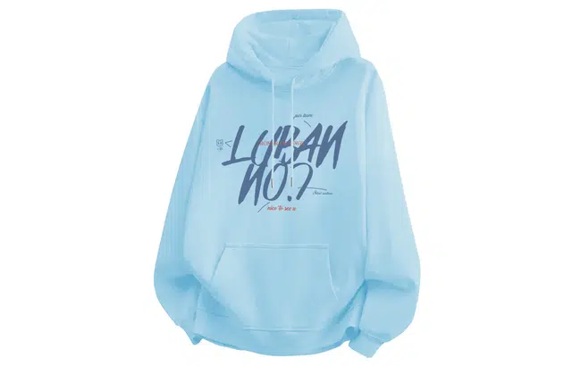 王者荣耀 美式高街手绘字母长袖落肩款百搭时尚潮牌青少年无性别宽松舒适透气连帽卫衣 鲁班七号款 男女同款