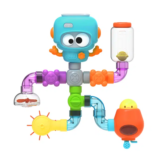 贝杰斯 吸水章鱼拼装管道戏水洗澡 玩具