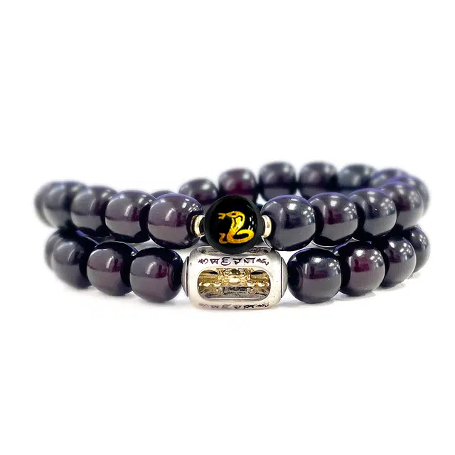 【十二生肖转运顺利】 京华录 国潮双圈叠戴溏心老料手饰 古风六字真言诸事顺遂蛇年文玩佛珠 菩提根 高油高密菩提手串 男女同款情侣款