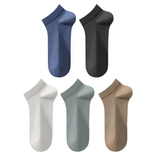 潞优野 男士夏季薄款纯棉袜防臭吸汗透气短筒男生运动抑菌袜子男专袜短袜 男款